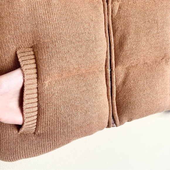 NICOLE BENISTI Kensington Cashmere Wool Down Puffer Coat in Rich Caramel - Picture 7 of 15